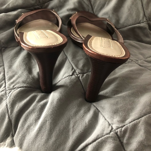 Unisa, Cute,Chocolate Brown, Leather Sandal Heels - Picture 4 of 5